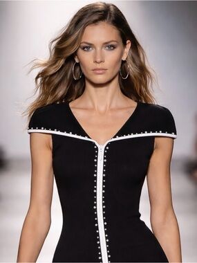 ❤️ Belldini Black and White Cardigan Sweater